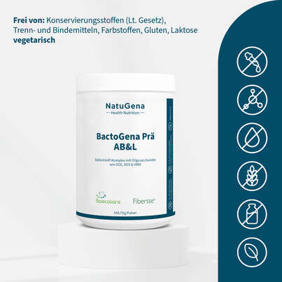 Sie sehen eine Packung NatuGena BactoGena Prä AB&L Pulver, Produktbild: 03 NatuGena BactoGena Prä AB&L Pulver, A-Nr.: 6036074 - 03