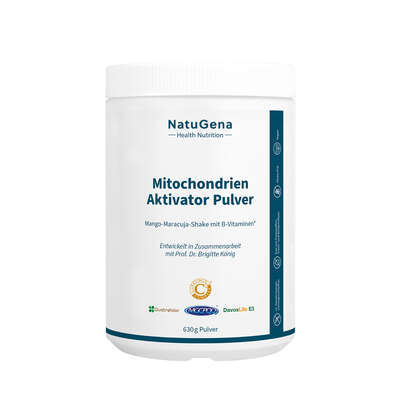 Sie sehen eine Packung NatuGena MitochondrienAktivator Pulver, Produktbild: 01 NatuGena MitochondrienAktivator Pulver, A-Nr.: 6011849 - 01
