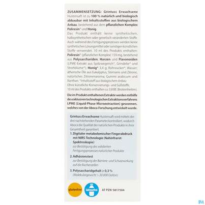 Sie sehen eine Packung Hustensaft Aboca Grintuss Erwachsene Jugendliche Ab 12jahre 180g, Produktbild: 05 Hustensaft Aboca Grintuss Erwachsene Jugendliche Ab 12jahre 180g, A-Nr.: 5817504 - 05