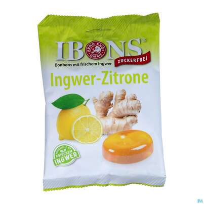 Sie sehen eine Packung Ibons Lutschbonbons/zuckerfrei Zitrone 75g, Produktbild: 01 Ibons Lutschbonbons/zuckerfrei Zitrone 75g, A-Nr.: 4782318 - 01