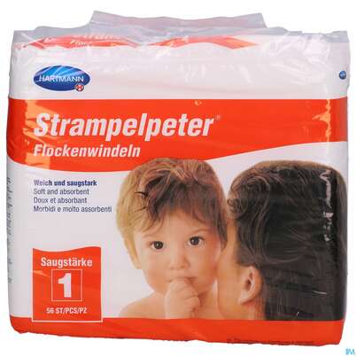 Inkontinenz Strampelpeter Flockenwindeln Staerke 1 56st, A-Nr.: 2307530 - 01