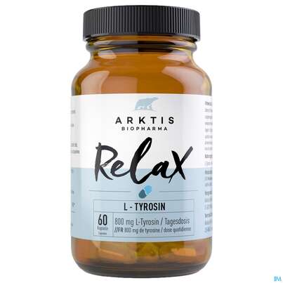 Sie sehen eine Packung L-tyrosin Kapseln Arktis Relax 60st, Produktbild: 03 L-tyrosin Kapseln Arktis Relax 60st, A-Nr.: 4750933 - 03