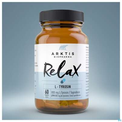 Sie sehen eine Packung L-tyrosin Kapseln Arktis Relax 60st, Produktbild: 04 L-tyrosin Kapseln Arktis Relax 60st, A-Nr.: 4750933 - 04