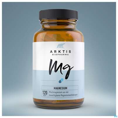 Sie sehen eine Packung Magnesium Kapseln -arktis 120st, Produktbild: 04 Magnesium Kapseln -arktis 120st, A-Nr.: 4750703 - 04