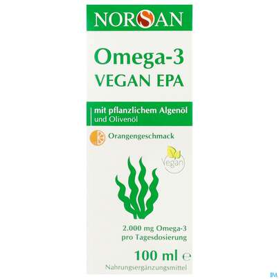Omega -3 Norsan Oel/vegan/epa/hochd. Orangengeschmack 100ml, A-Nr.: 5948034 - 01