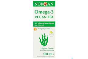 Omega -3 Norsan Oel/vegan/epa/hochd. Orangengeschmack 100ml, A-Nr.: 5948034 - 01