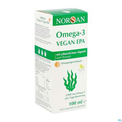 Omega -3 Norsan Oel/vegan/epa/hochd. Orangengeschmack 100ml, A-Nr.: 5948034 - 02