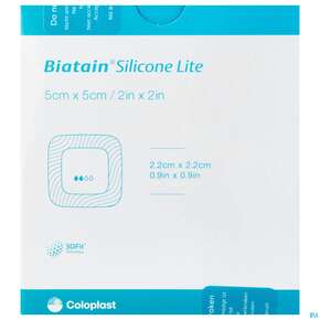 Schaumverband Biatain/steril Silikonhaftrand Lite 5x 5cm 3452 5st, A-Nr.: 4371526 - 01