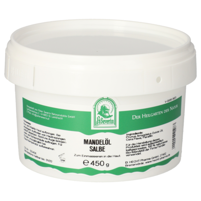 Sie sehen eine Packung MANDELÖL SALBE 450 G, Produktbild: 01 MANDELÖL SALBE 450 G, A-Nr.: 5748513 - 01