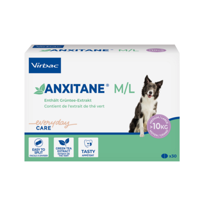 Sie sehen eine Packung Anxitane M/L für Hunde, Produktbild: 01 Anxitane M/L für Hunde, A-Nr.: 4736063 - 01