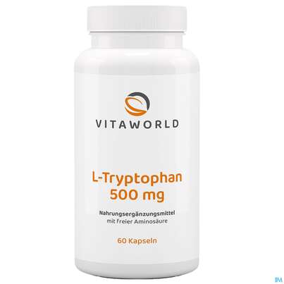Sie sehen eine Packung L-tryptophan Kapseln 500mg -naturheilp. 60st, Produktbild: 02 L-tryptophan Kapseln 500mg -naturheilp. 60st, A-Nr.: 4846596 - 02