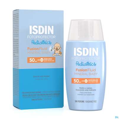 Sie sehen eine Packung Sonnenprodukte Isdin/fotoprotection Pediatrics Mineral Baby Lsf 50 50ml, Produktbild: 08 Sonnenprodukte Isdin/fotoprotection Pediatrics Mineral Baby Lsf 50 50ml, A-Nr.: 5570222 - 08