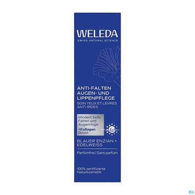 Sie sehen eine Packung Weleda Blauer Enzian +edelweiss Anti-falten Augen +lippenpflege 10ml, Produktbild: 01 Weleda Blauer Enzian +edelweiss Anti-falten Augen +lippenpflege 10ml, A-Nr.: 5729964 - 01