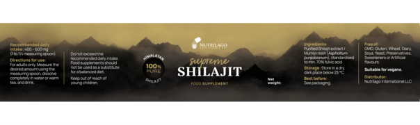 NUTRILAGO® Supreme Shilajit 30 g – 100 % reiner Shilajit-Extrakt, A-Nr.: 6130790 - 02