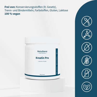 Sie sehen eine Packung NatuGena Kreatin Pro Pulver, Produktbild: 03 NatuGena Kreatin Pro Pulver, A-Nr.: 6040265 - 03
