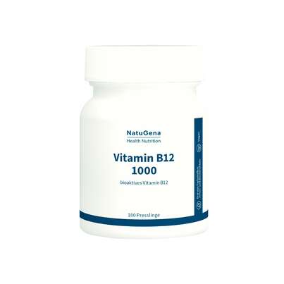 Sie sehen eine Packung NatuGena Vitamin B12 1000, Produktbild: 01 NatuGena Vitamin B12 1000, A-Nr.: 6139408 - 01