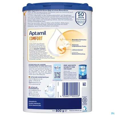 Aptamil Milch-fertignahrung Comfort Spezialnahrung 800g, A-Nr.: 4882215 - 04