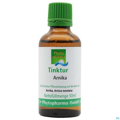 Sie sehen eine Packung Arnika Tinktur Phytopharma 50ml, Produktbild: 01 Arnika Tinktur Phytopharma 50ml, A-Nr.: 3107419 - 01