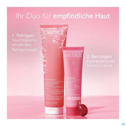 Sie sehen eine Packung Caudalie Vinohydra Reinigungsgel 150ml, Produktbild: 10 Caudalie Vinohydra Reinigungsgel 150ml, A-Nr.: 5970335 - 10
