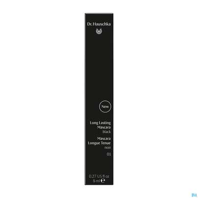 Sie sehen eine Packung Hauschka Dr. Kosmetik Long Lasting Mascara 01 Black 8ml, Produktbild: 02 Hauschka Dr. Kosmetik Long Lasting Mascara 01 Black 8ml, A-Nr.: 5969125 - 02