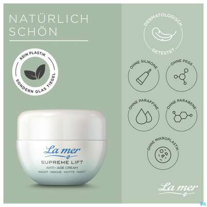 La Mer Ohne Parfum Supreme Natural Lift Antiage Nachtcreme Tiege 50ml, A-Nr.: 4329688 - 04