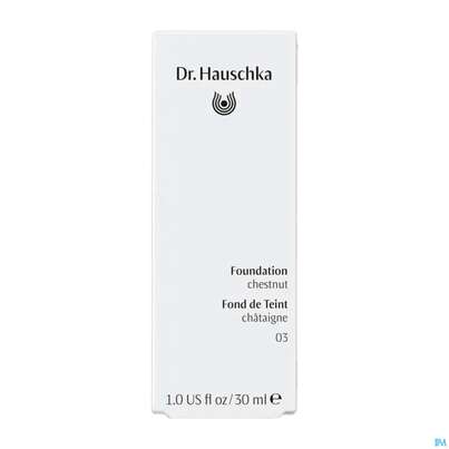 Sie sehen eine Packung Dr. Hauschka Foundation 03 Chestnut 30ml, Produktbild: 01 Dr. Hauschka Foundation 03 Chestnut 30ml, A-Nr.: 4592612 - 01