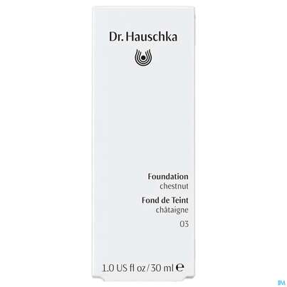 Sie sehen eine Packung Dr. Hauschka Foundation 03 Chestnut 30ml, Produktbild: 02 Dr. Hauschka Foundation 03 Chestnut 30ml, A-Nr.: 4592612 - 02