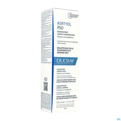 Sie sehen eine Packung Ducray Kertyol P.s.o. Konzentrat Zur Lokalen Anwendung Bei Psoriasis 100ml, Produktbild: 02 Ducray Kertyol P.s.o. Konzentrat Zur Lokalen Anwendung Bei Psoriasis 100ml, A-Nr.: 5606316 - 02