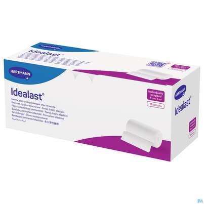 Sie sehen eine Packung Elastische Binden Idealast 10 Binden Unterverpackt 5mx 8cm 1st, Produktbild: 03 Elastische Binden Idealast 10 Binden Unterverpackt 5mx 8cm 1st, A-Nr.: 1738179 - 03