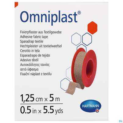 Fixierpflaster Omniplast 5mx 1,25cm 1st, A-Nr.: 1565980 - 02