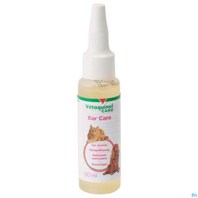 Sie sehen eine Packung Veterinaerprodukte Ear Care Ohrenreiniger Lösung 60ml, Produktbild: 01 Veterinaerprodukte Ear Care Ohrenreiniger Lösung 60ml, A-Nr.: 1399033 - 01
