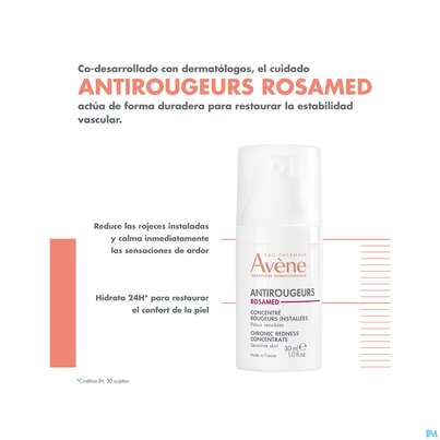 Sie sehen eine Packung Avene Antirougeurs Rosamed Konzentrat 30ml, Produktbild: 16 Avene Antirougeurs Rosamed Konzentrat 30ml, A-Nr.: 5862025 - 16