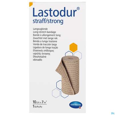 Sie sehen eine Packung Elastische Binden Lastodur Straff 7mx 10cm 1st, Produktbild: 01 Elastische Binden Lastodur Straff 7mx 10cm 1st, A-Nr.: 0778515 - 01