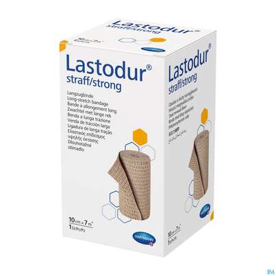 Sie sehen eine Packung Elastische Binden Lastodur Straff 7mx 10cm 1st, Produktbild: 02 Elastische Binden Lastodur Straff 7mx 10cm 1st, A-Nr.: 0778515 - 02