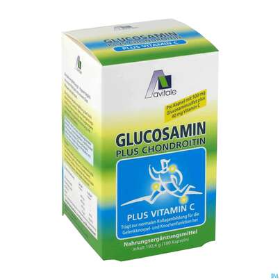 Sie sehen eine Packung Glucosamin Chondroitin Kapseln/500mg Avi 90st, Produktbild: 02 Glucosamin Chondroitin Kapseln/500mg Avi 90st, A-Nr.: 3088461 - 02