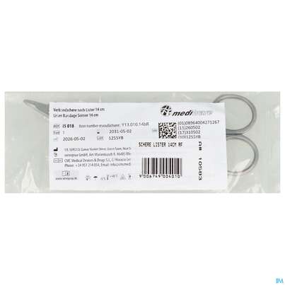 Scheren Verband Bstaendig 14cm Lister 1st, A-Nr.: 2947896 - 03