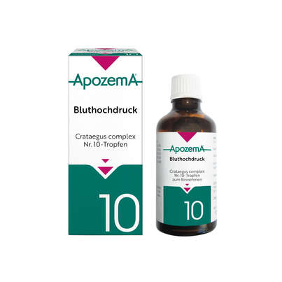 Sie sehen eine Packung Apozema® Nr. 10 Bluthochdruck-Tropfen, Produktbild: 01 Apozema® Nr. 10 Bluthochdruck-Tropfen, A-Nr.: 0987880 - 01