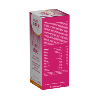 Sie sehen eine Packung OMNi-BiOTiC® ViTAL Immunelixier, Produktbild: 03 OMNi-BiOTiC® ViTAL Immunelixier, A-Nr.: 6033845 - 03
