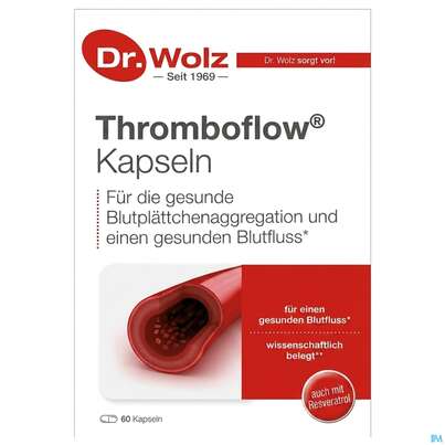 Sie sehen eine Packung Dr.wolz Thromboflow Kapseln 60654 60st, Produktbild: 02 Dr.wolz Thromboflow Kapseln 60654 60st, A-Nr.: 4164827 - 02