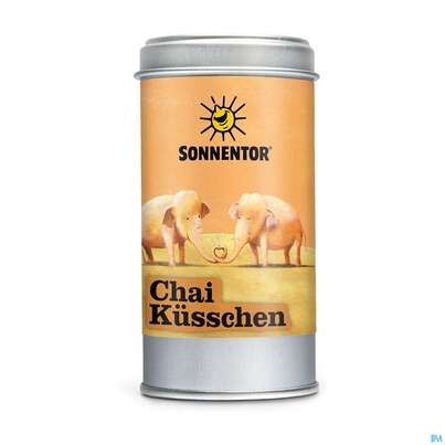 Sie sehen eine Packung Sonnentor Chai Kuesschen Streudose 07754 70g, Produktbild: 04 Sonnentor Chai Kuesschen Streudose 07754 70g, A-Nr.: 3871215 - 04