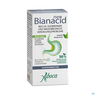 Sie sehen eine Packung Aboca Neobianacid Tabl Minze Ab 6 Jahren 14st, Produktbild: 05 Aboca Neobianacid Tabl Minze Ab 6 Jahren 14st, A-Nr.: 5571931 - 05