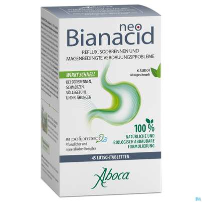 Sie sehen eine Packung Aboca Neobianacid Tabl Minze Ab 6 Jahren 45st, Produktbild: 05 Aboca Neobianacid Tabl Minze Ab 6 Jahren 45st, A-Nr.: 5571948 - 05