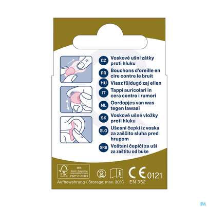 Sie sehen eine Packung Ohrenschutz Ohropax Classic Ohrstoepsel Wachs 2 Faltschachtelngerx2 4st, Produktbild: 07 Ohrenschutz Ohropax Classic Ohrstoepsel Wachs 2 Faltschachtelngerx2 4st, A-Nr.: 3282683 - 07