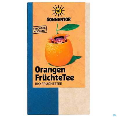 Sie sehen eine Packung Sonnentor Doppelkammerbeutel/bio Orangenfruechtetee 32,4g 02309 18st, Produktbild: 01 Sonnentor Doppelkammerbeutel/bio Orangenfruechtetee 32,4g 02309 18st, A-Nr.: 5804915 - 01