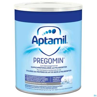 Sie sehen eine Packung Aptamil Spezialnahrung Pregomin 400g, Produktbild: 02 Aptamil Spezialnahrung Pregomin 400g, A-Nr.: 5301841 - 02