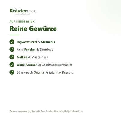 Sie sehen eine Packung Nussschnaps Gewürz Ansatz Mischung für 2 Liter 60 g, Produktbild: 03 Nussschnaps Gewürz Ansatz Mischung für 2 Liter 60 g, A-Nr.: 4514807 - 03