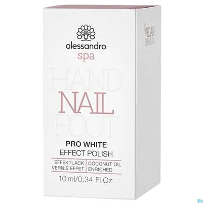 Sie sehen eine Packung Alessandro Nagellack Pro White Lack 10ml, Produktbild: 03 Alessandro Nagellack Pro White Lack 10ml, A-Nr.: 5178122 - 03