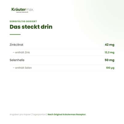 Selen mit Zink Kapseln 60 Stück, A-Nr.: 5679203 - 03
