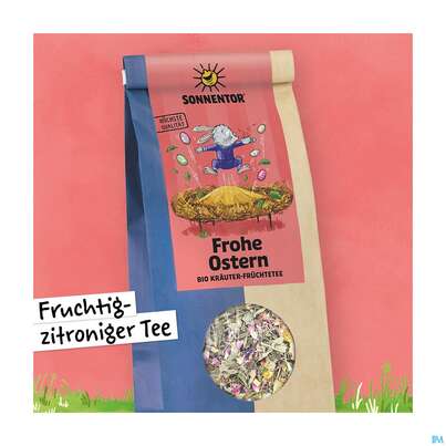 Sie sehen eine Packung Sonnentor Kraeutertee/bio Frohe Ostern 00577 60g, Produktbild: 09 Sonnentor Kraeutertee/bio Frohe Ostern 00577 60g, A-Nr.: 4793569 - 09