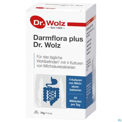 Sie sehen eine Packung Darmflora Plus Dr.wolz Pulver Nr 60625 70g, Produktbild: 03 Darmflora Plus Dr.wolz Pulver Nr 60625 70g, A-Nr.: 2711828 - 03